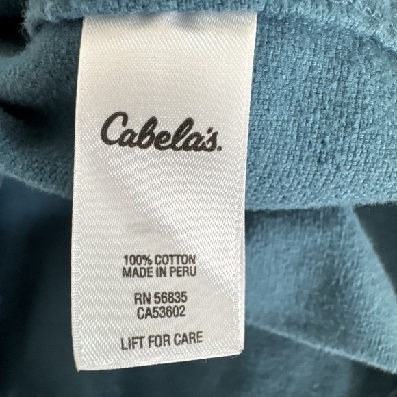 Cabela's Chamois Flannel Heavy Cotton Shirt Mens 2XLT Blue Hiking‎ Outdoor Soft - Picture 6 of 7